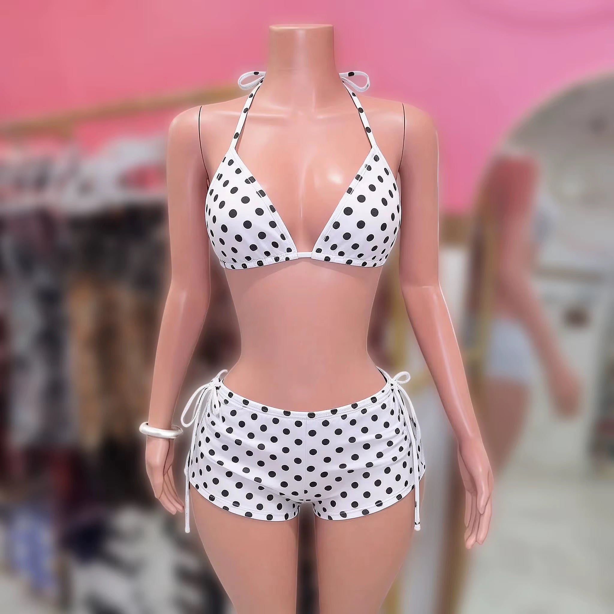 Polka Dot 3 Piece Swimsuit Set
